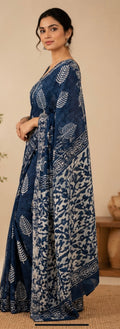 Linen saree