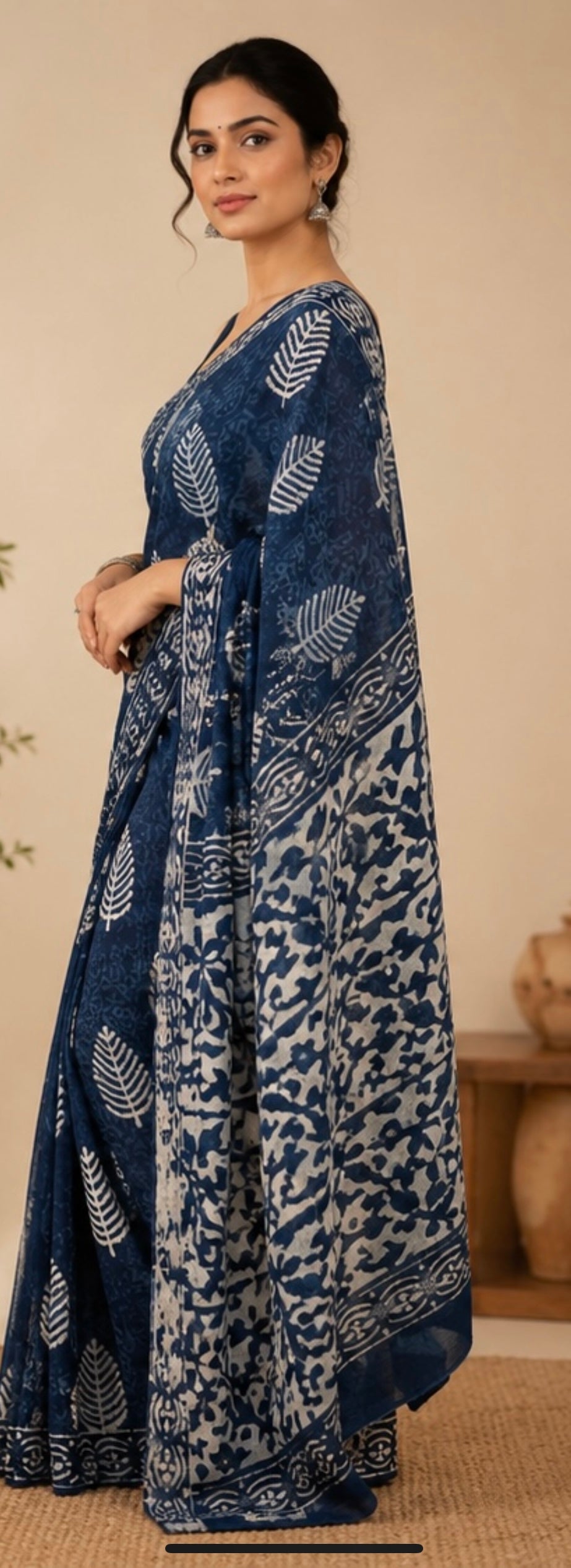 Linen saree