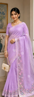 Cota embroidery saree